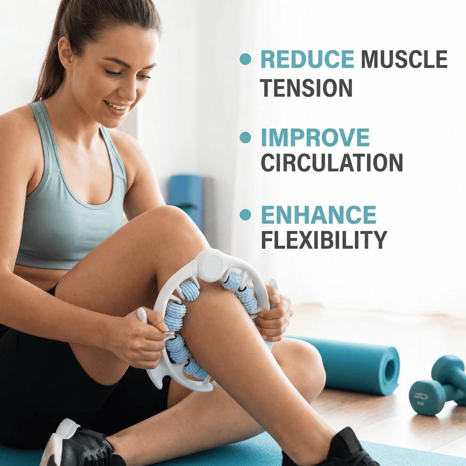 Anti Cellulite Massage Oil & Lymphatic Drainage Roller Kit - Image 3